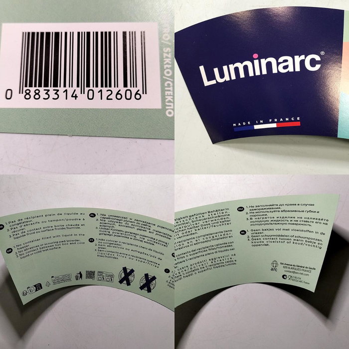 Luminarc Recipiente con Tapa Eat & Joy 80 cL