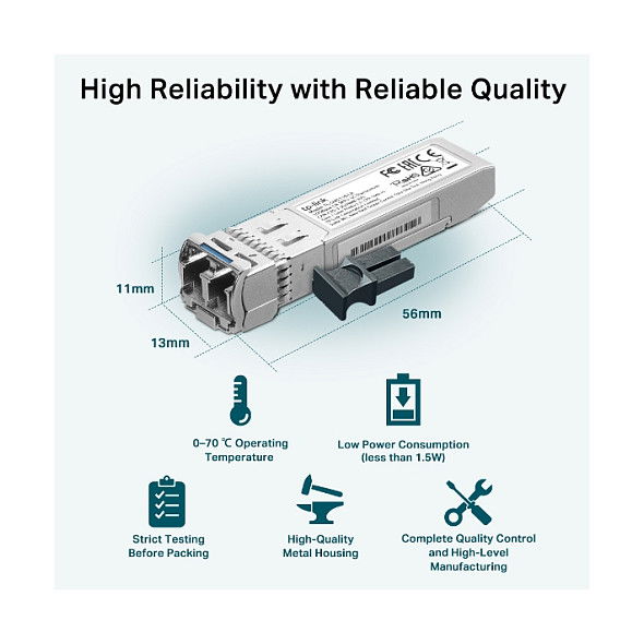 TP-Link SM5110LR Single-Mode SFP Module 8 Unidades 10000 m