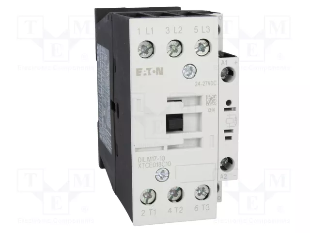 EATON ELECTRIC Contactor DILM17 3-polar 17A 24VDC