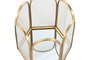 DKD Home Decor Joyero Colección Golden Glam Dorado Cristal Metal 8.2 x 9.5 x 9.2 cm