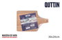 Quttin Tabla para Tapas Madera 30 x 20 x 1.7 cm - Tabla de Servir Entremeses y Quesos (8 Unidades)