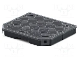 KISTENBERG Contenedor TAGER 30 con particiones, negro
