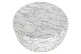 DKD Home Decor Mesa Centro Moderno Blanco Dorado 119 x 119 x 45 cm