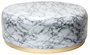 DKD Home Decor Mesa de Centro Simil Mármol Blanco y Dorado