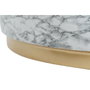 DKD Home Decor Mesa de Centro Simil Mármol Blanco y Dorado