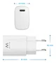 Ewent EW1320_R1 Cargador USB-C 20W Carga Rápida PD 3.0 PPS Blanco Compatible con iPhone 15/14 y Android GaN Compacto