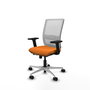 PIQUERAS Y CRESPO Silla de oficina Haches con mecanismo Sincro/Traslack Naranja y Blanco
