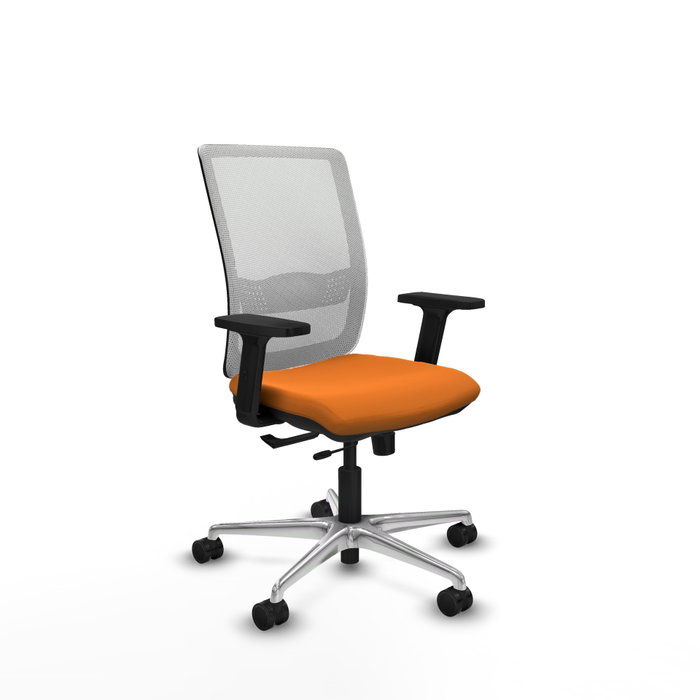 PIQUERAS Y CRESPO Silla de oficina Haches con mecanismo Sincro/Traslack Naranja y Blanco PIQUERAS Y CRESPO Silla de oficina Haches con mecanismo Sincro/Traslack Naranja y Blanco
