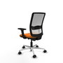 PIQUERAS Y CRESPO Silla de oficina Haches con mecanismo Sincro/Traslack Naranja y Blanco