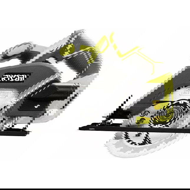 Ryobi R18CSP-0 Sierra Circular a Batería, 18V, Profundidad de Corte 4,5cm (90°) / 3,2cm (45°), Apta para Madera, 4700 RPM