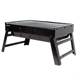 Aktive Barbacoa portátil plegable rectangular negra