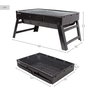 Aktive Barbacoa portátil plegable rectangular negra