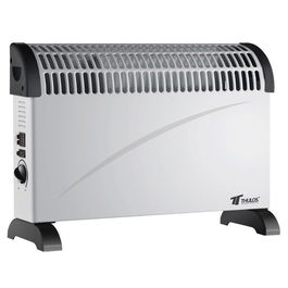 Thulos Convector Turbo CH2001 - Calefactor Eléctrico 2000W con Termostato, 3 Niveles de Potencia (750/1250/2000W) y Función Turbo Ventilador