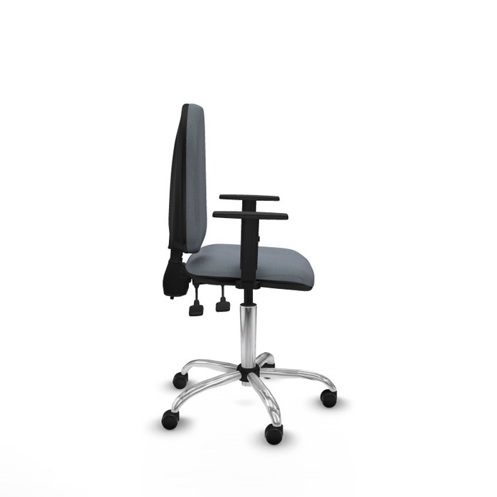 PIQUERAS Y CRESPO Silla de oficina Aýna Gris con mecanismo de doble maneta PIQUERAS Y CRESPO Silla de oficina Aýna Gris con mecanismo de doble maneta