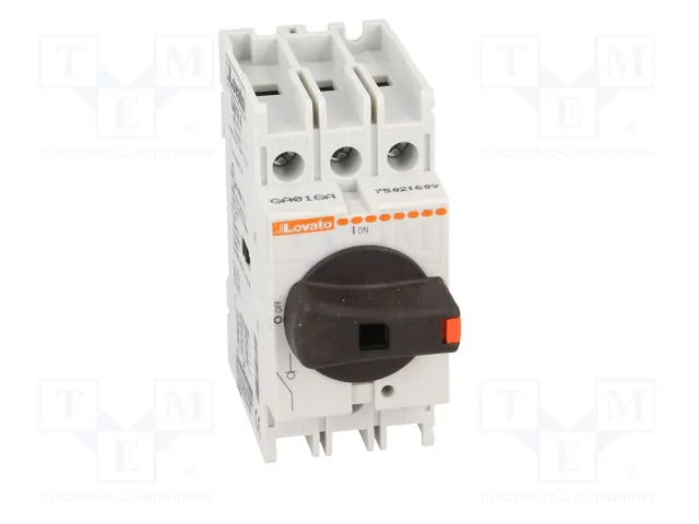 LOVATO ELECTRIC GA016A Interruptor de aislamiento 3 polos 16A