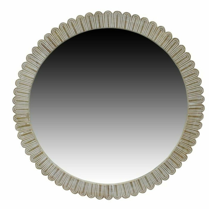 DKD Home Decor Espejo de Mango y Cristal 71x71 cm Acabado Decape