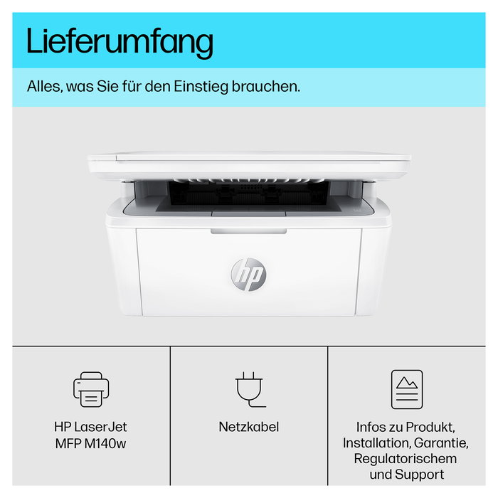 HP LaserJet MFP M140w Impresora Láser 3 en 1 A4 WiFi 150 Hojas