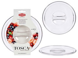 Stefanplast Tapa Plástico Tosca Transparente 19 cm (Set de 12)