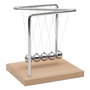 Home Deco Factory Péndulo de Newton Home Deco Factory Altura 15 cm con Base de Madera y Bolas de Metal