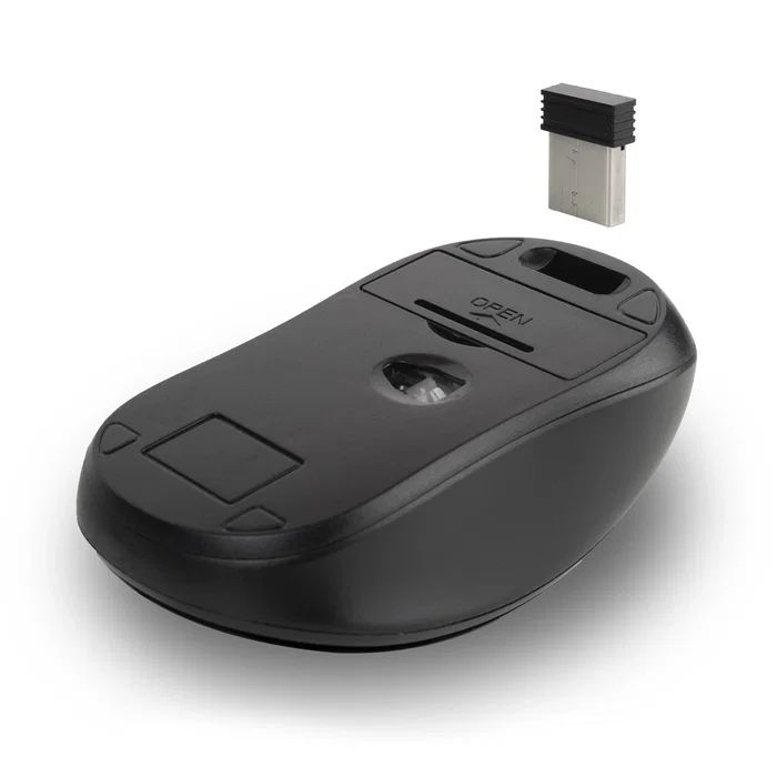 NGS Euphoria Kit - Teclado y Ratón Inalámbricos 2.4GHz USB, Teclado QWERTY Inglés Completo Negro, Ratón Óptico 1200DPI Ambidiestro, Plug & Play