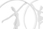 DKD Home Decor Figura de Bailarina en Aluminio y Mango Blanco (Pack de 2)