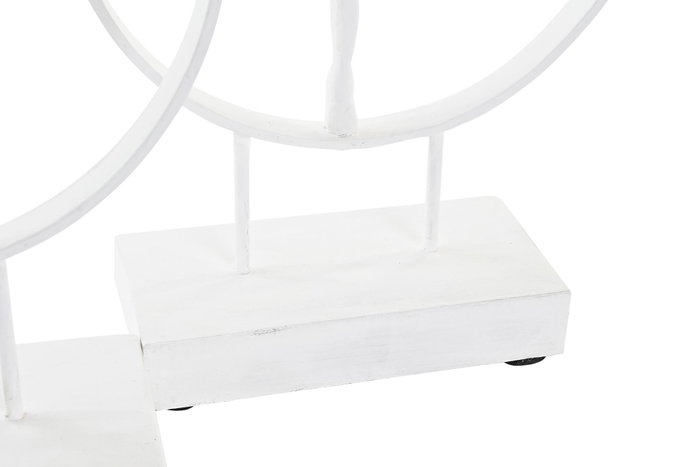 DKD Home Decor Figura de Bailarina en Aluminio y Mango Blanco (Pack de 2)