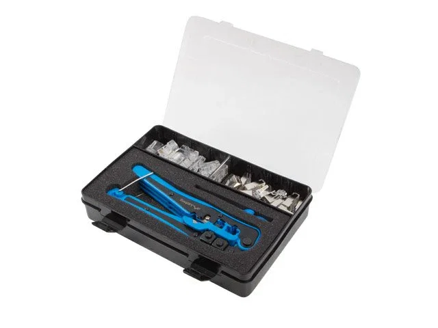 Lanberg NT-0303 Kit de Herramientas Crimpadora con Conectores RJ45 para Redes RJ-11/RJ-12/RJ-45, Incluye Estuche Lanberg NT-0303 Kit de Herramientas Crimpadora con Conectores RJ45 para Redes RJ-11/RJ-12/RJ-45, Incluye Estuche