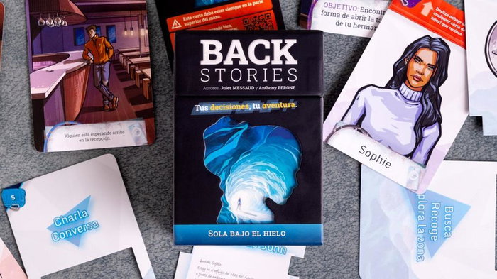 Tranjis games sl Juego Mesa Back Stories Sola bajo el Hielo, Juego Narrativo Cooperativo con Cartas para 1-6 Jugadores Tranjis games sl Juego Mesa Back Stories Sola bajo el Hielo, Juego Narrativo Cooperativo con Cartas para 1-6 Jugadores