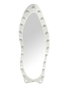 DKD Home Decor Espejo de Vestidor LED MDF 70x10x180 Blanco Rugoso