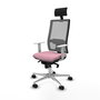 PIQUERAS Y CRESPO Silla de oficina Horna Rosa y Gris con mecanismo Sincro