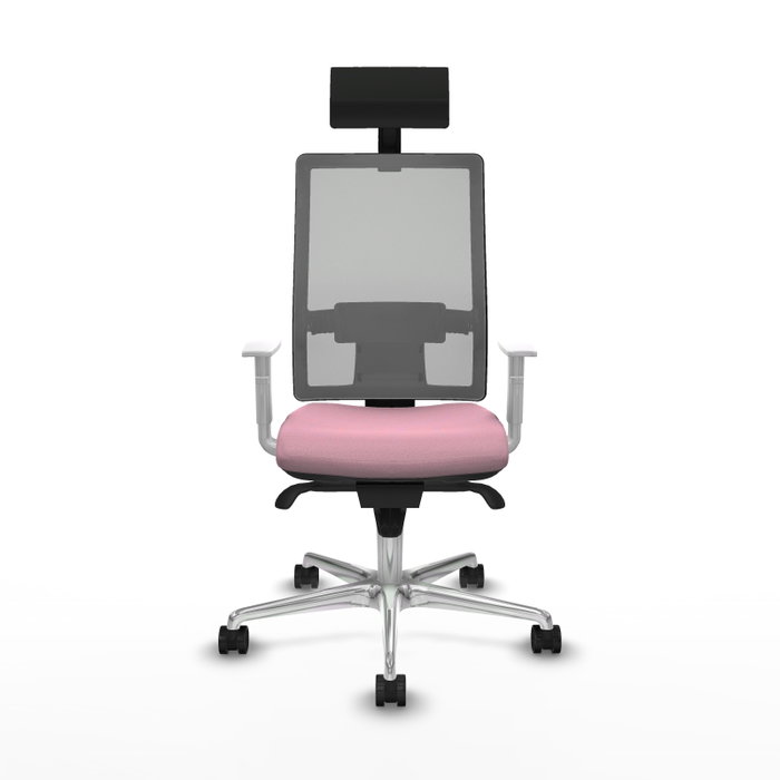 PIQUERAS Y CRESPO Silla de oficina Horna Rosa y Gris con mecanismo Sincro PIQUERAS Y CRESPO Silla de oficina Horna Rosa y Gris con mecanismo Sincro