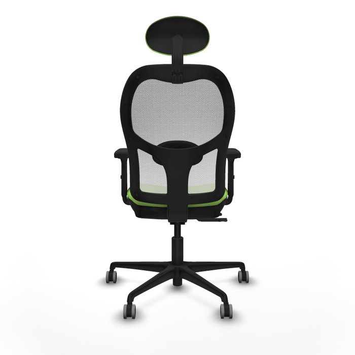 PIQUERAS Y CRESPO Silla de oficina Jorquera con mecanismo Sincro/Traslack, Pistacho y Blanco