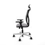 PIQUERAS Y CRESPO Silla de oficina Motilla con mecanismo Sincro/Traslack, Gris y Negro