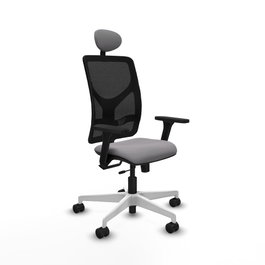 PIQUERAS Y CRESPO Silla de oficina Motilla con mecanismo Sincro/Traslack, Gris y Negro