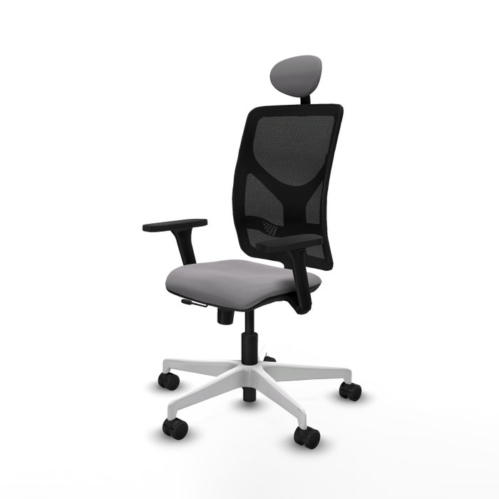 PIQUERAS Y CRESPO Silla de oficina Motilla con mecanismo Sincro/Traslack, Gris y Negro