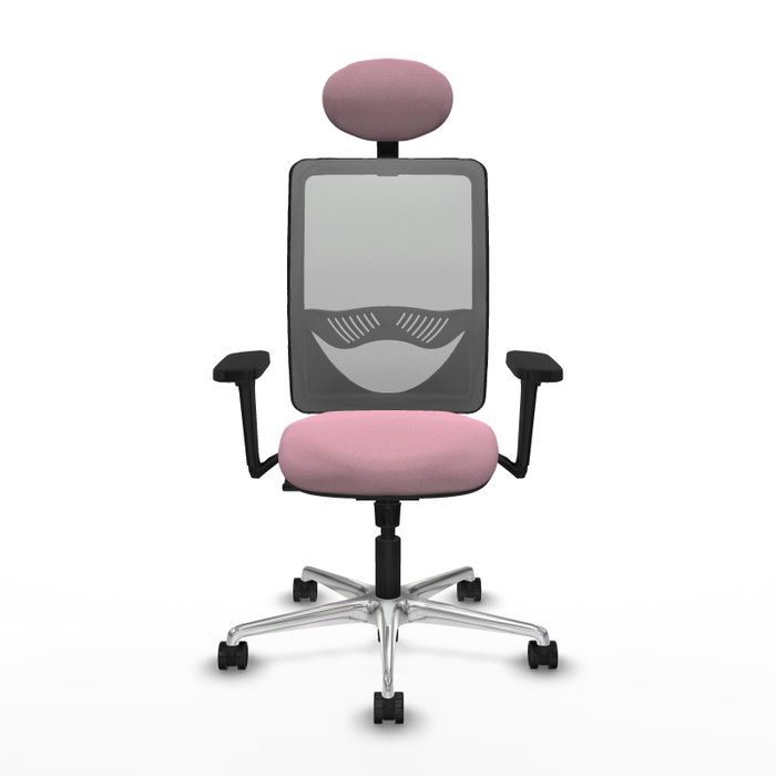 PIQUERAS Y CRESPO Silla de oficina Zulema Rosa con Malla Gris PIQUERAS Y CRESPO Silla de oficina Zulema Rosa con Malla Gris
