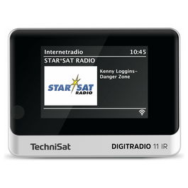 TechniSat DigitRadio 11 IR - Radio Digital Portátil DAB+/FM, Wi-Fi, Bluetooth 5.0, Pantalla TFT 3.5", Color Negro/Plata