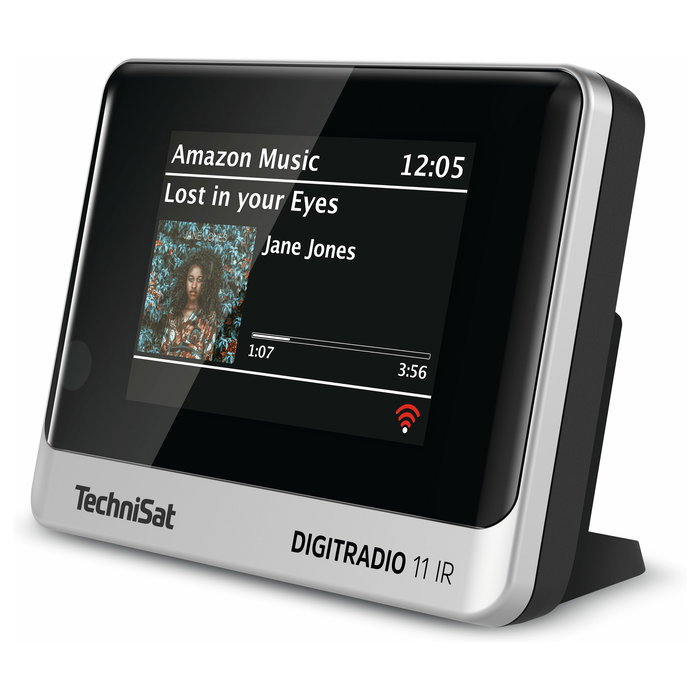 TechniSat DigitRadio 11 IR - Radio Digital Portátil DAB+/FM, Wi-Fi, Bluetooth 5.0, Pantalla TFT 3.5", Color Negro/Plata