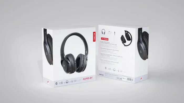 Fonestar AURIS-BT Auriculares Diadema Inalámbricos Bluetooth 5.3 con Micrófono y Cable, Circumaurales, Negro - Para Música y Llamadas