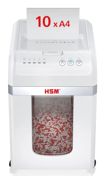HSM Destructora de Documentos Autofeed X200 P-4 4x12mm 220-240V/50Hz UE, Color Blanco