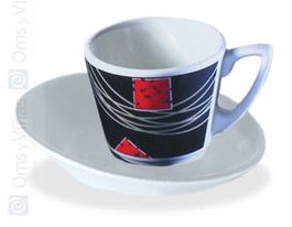 Kapow Taza 23 Pop - Taza de té apilable, vajilla colección Pop, 23 cl, no apta lavavajillas ni microondas (Set de 6)