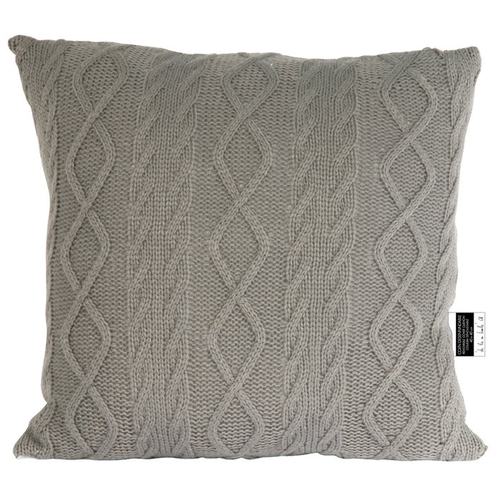 Home Deco Factory Cojín de Punto Gris 40x40 cm Home Deco Factory Cojín de Punto Gris 40x40 cm