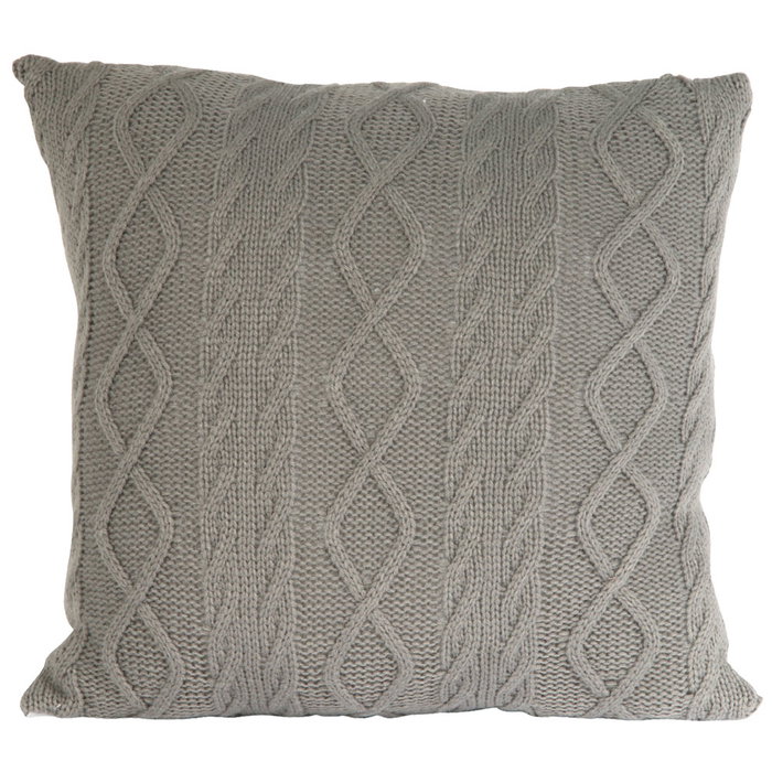 Home Deco Factory Cojín de Punto Gris 40x40 cm Home Deco Factory Cojín de Punto Gris 40x40 cm