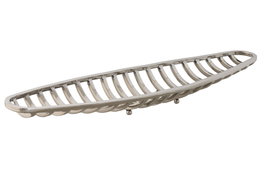 DKD Home Decor Centro de Mesa de Acero Diseño Canoa Cromado Plateado