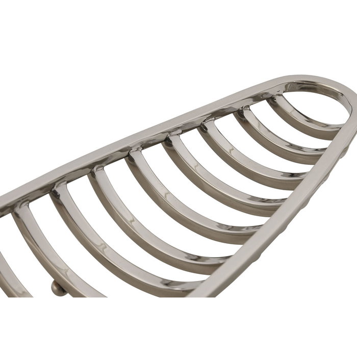 DKD Home Decor Centro de Mesa de Acero Diseño Canoa Cromado Plateado