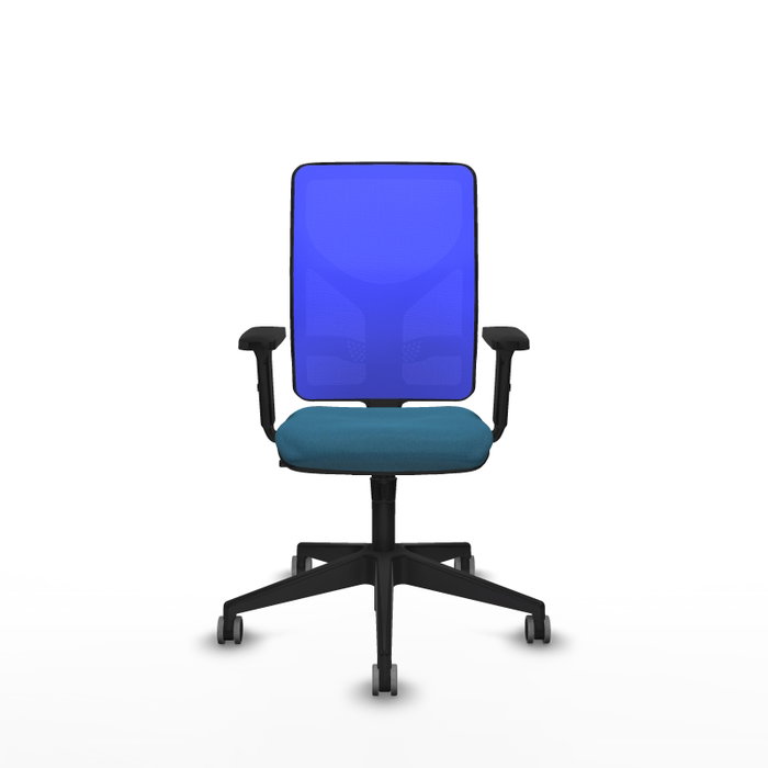 PIQUERAS Y CRESPO Silla de oficina Motilla con mecanismo Sincro, Verde petróleo y Azul