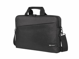 Natec Beira - Maletín Portátil 15.6 Pulgadas (39.6 cm) Negro con Tirante para el Hombro - Universal - Poliéster - 1 Compartimento