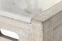 DKD Home Decor Barra Cocina Moderno Natural Blanco Mango y Mármol 40 x 96 x 112 cm Set de 3 Taburetes