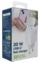 Gembird TA-UC-PD20-01-W - Cargador rápido USB tipo C 20W Power Delivery (PD) para smartphones, color blanco