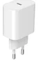 Gembird TA-UC-PD20-01-W - Cargador rápido USB tipo C 20W Power Delivery (PD) para smartphones, color blanco